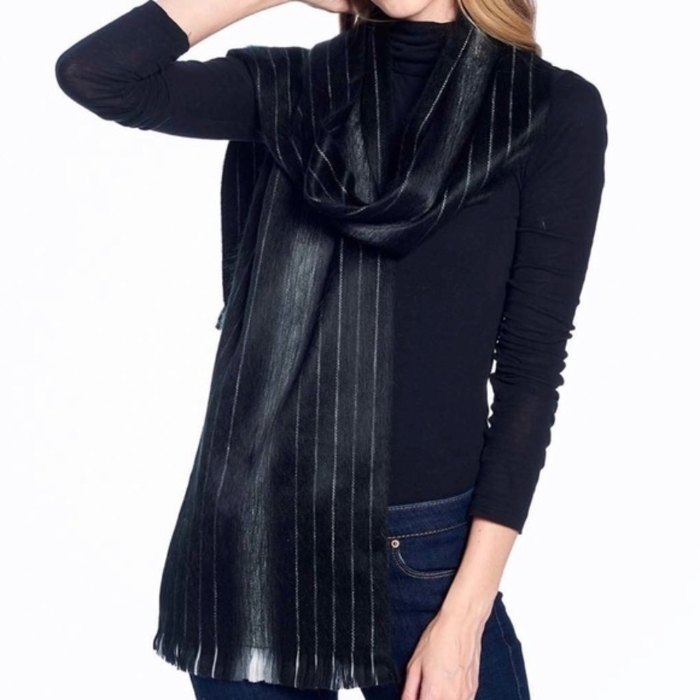 ALPACA SCARF, BLACK PEARL